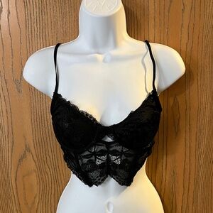 Forever 21 Black Lace Bustier Top